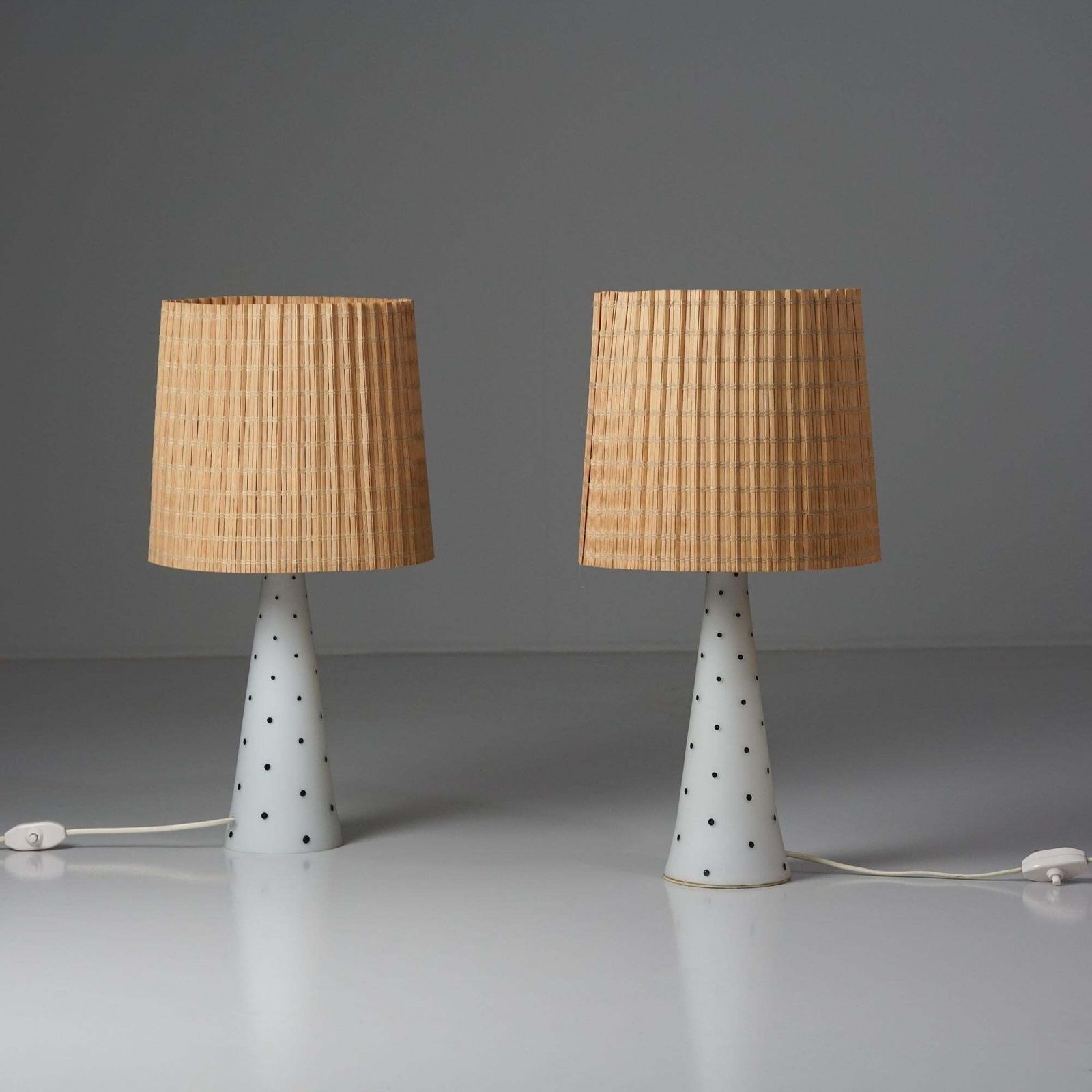 Rare Pair Of Table Lamps, Lisa Johansson Pape, Orno Oy, 1950s photo furniture