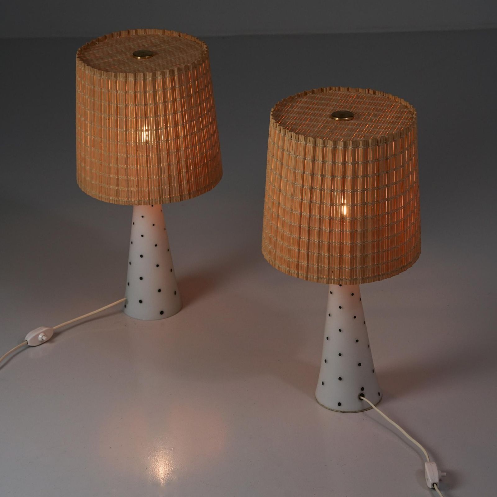 Rare Pair Of Table Lamps, Lisa Johansson Pape, Orno Oy, 1950s photo 6015.0