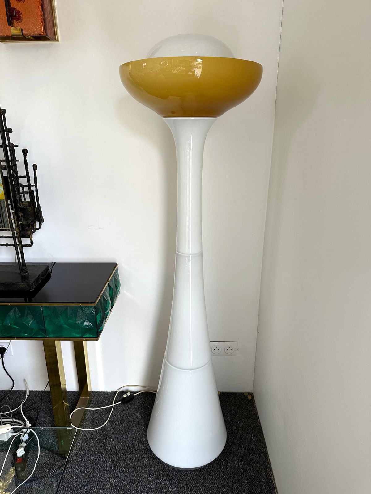 Floor Lamp Murano Glass By Carlo Nason For Selenova,  Italy, 1970s photo Lighting