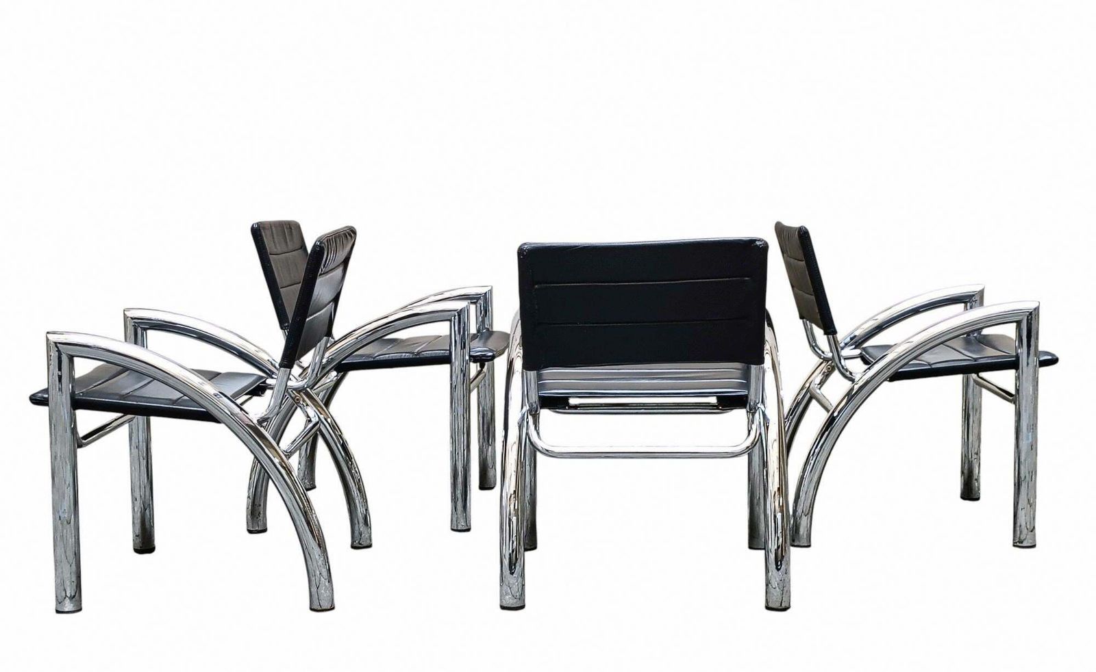 Gae Aulenti Per Elam Gruppo Di 4 Sedie "Cassiopea", Italia 1976 photo Furniture