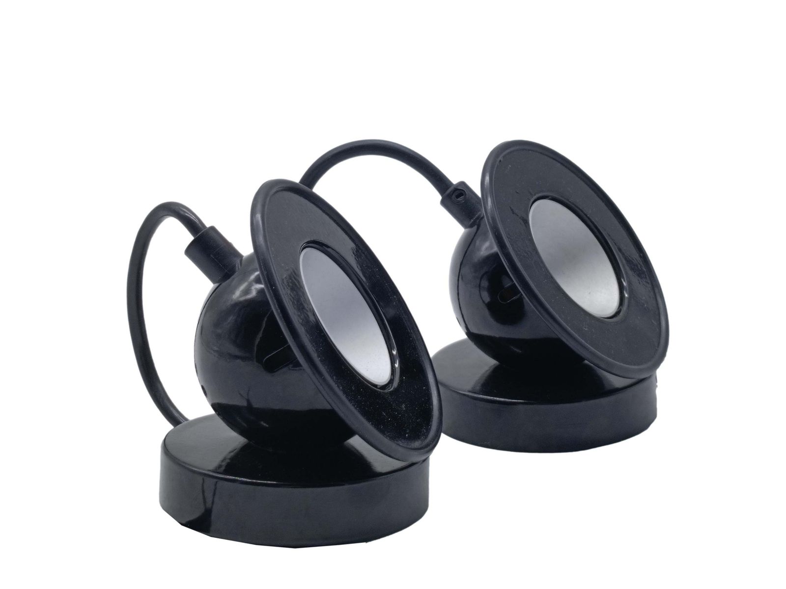 Piero Castiglioni And Gae Aulenti For Stilnovo Pair Of Black Lamps "Minibox" photo for sale