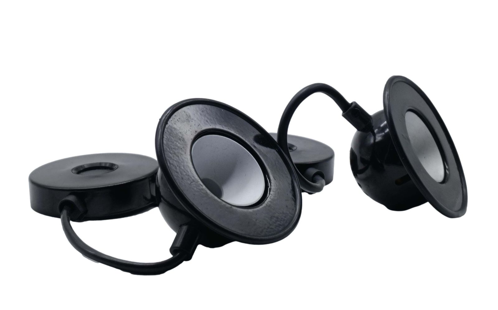 Piero Castiglioni And Gae Aulenti For Stilnovo Pair Of Black Lamps "Minibox" photo vinterior