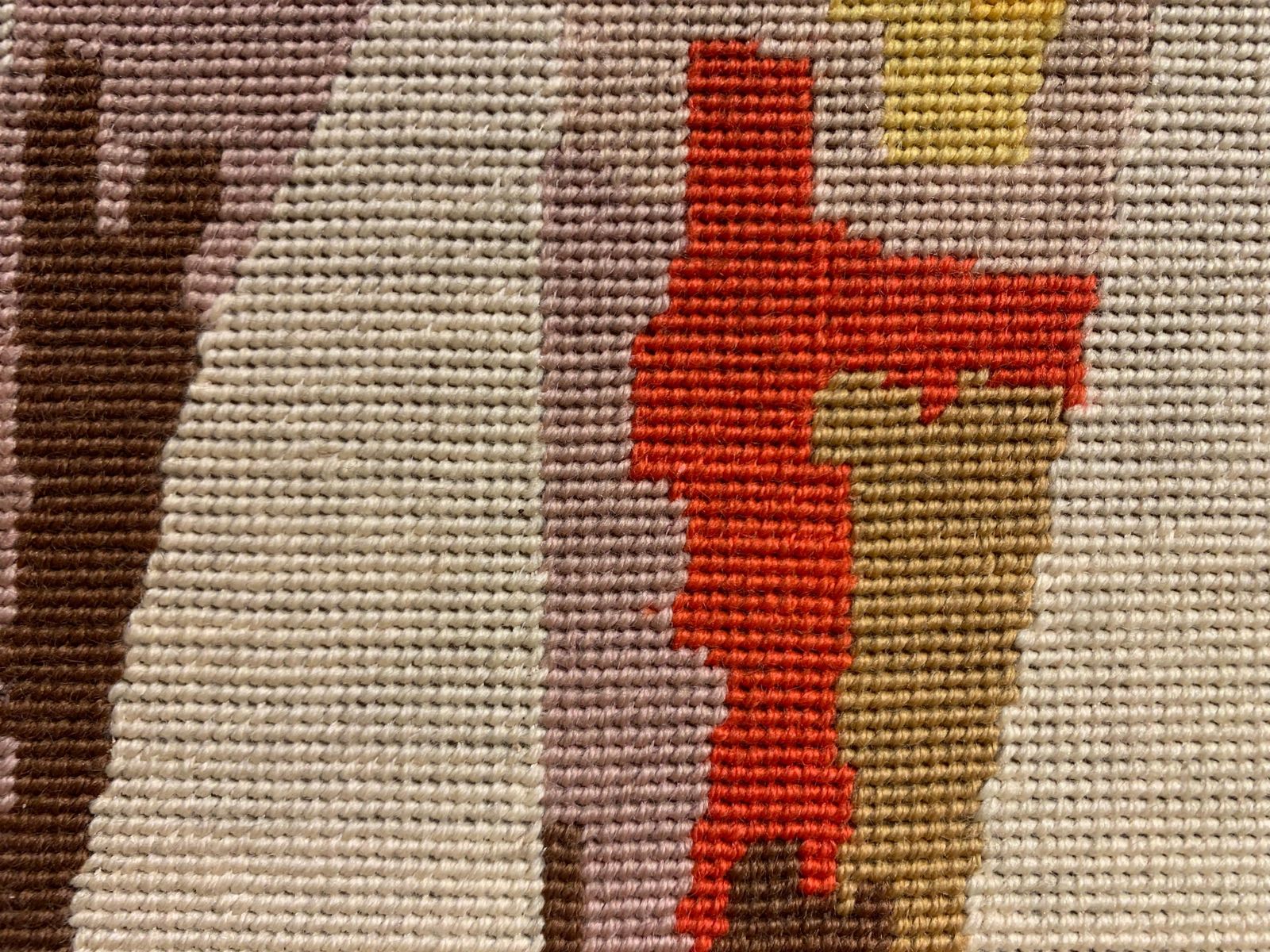 Mid Century Modern Wool Tapestry, Signed Duprez, French, 73x102 Cm photo buy