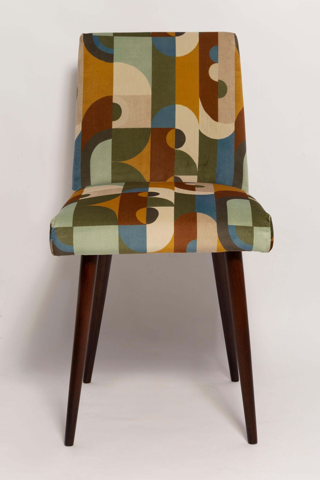 Set Van Tien Mid Century Stoelen In Reciproque Fluweel Van Casamance, Jaren 1960. photo vintage