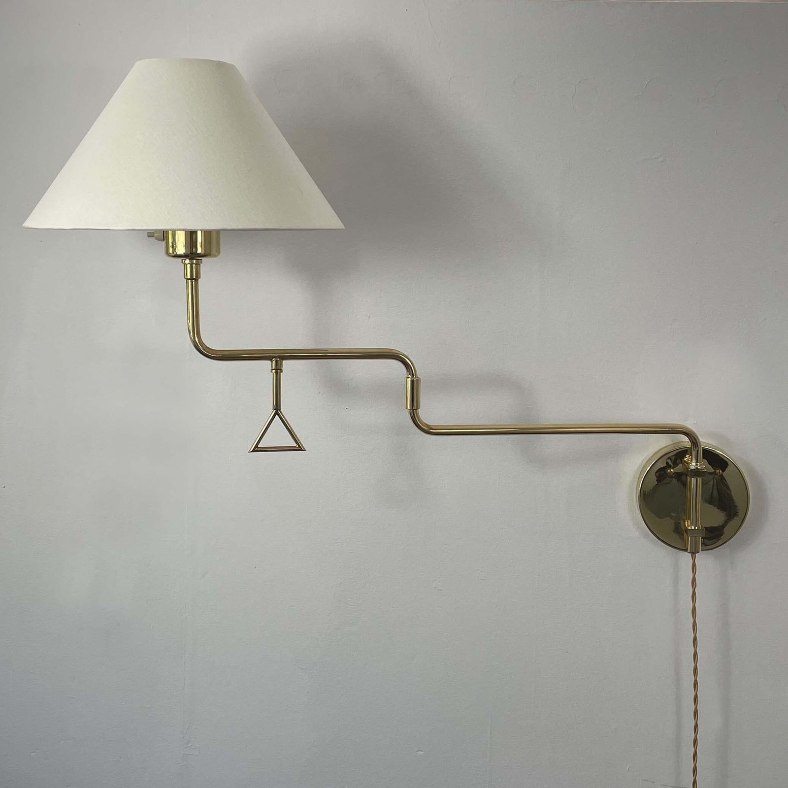 Lighting Articulating Brass Wall Light, Armatur Hantverk Tibro, Sweden 1950s photo