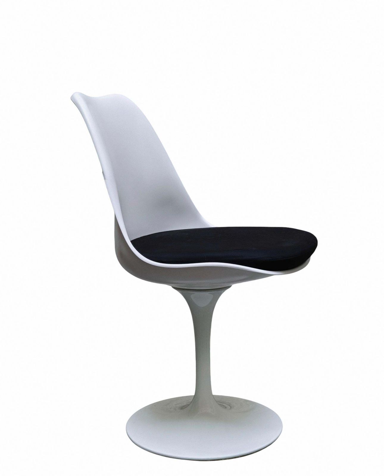 Eero Saarinen Style Dining Chair White Tulip Model, Italy 1970s photo 619.0