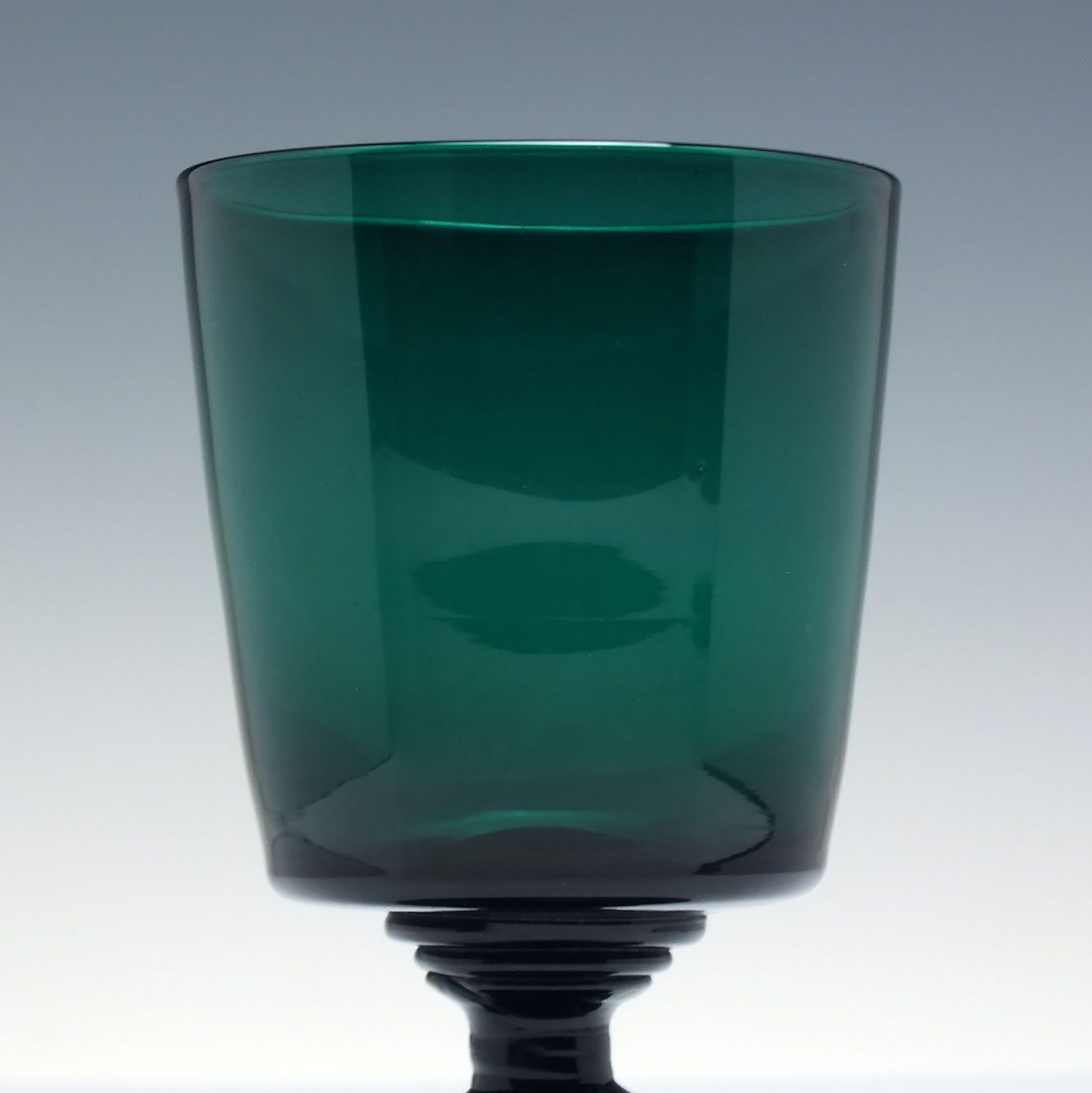 Rare Bucket Bowl Georgian Green Wine Glass C1820 photo for sale