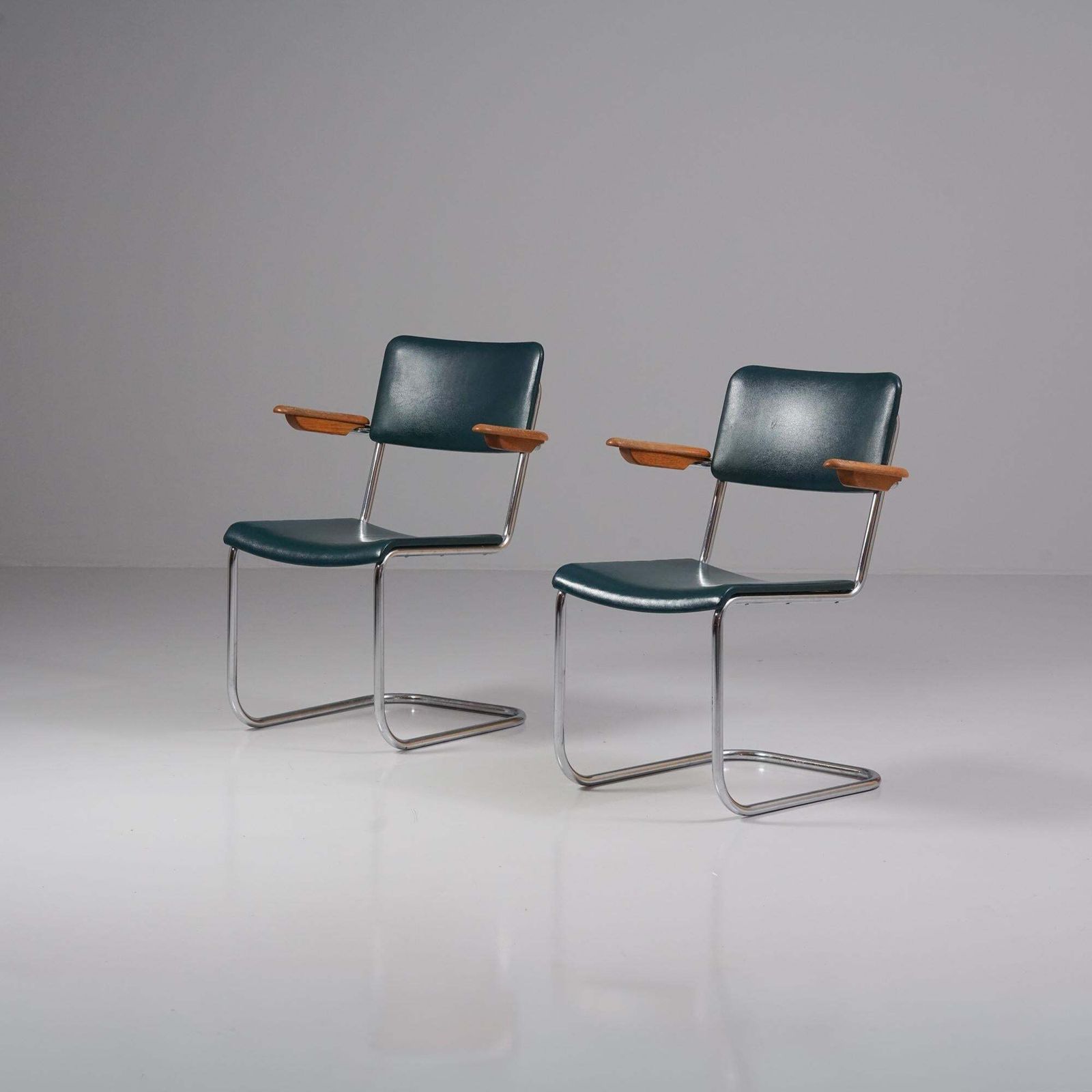 Pair Of Chairs, Verkstads Ab Lindqvist, Sweden, 1940s photo furniture