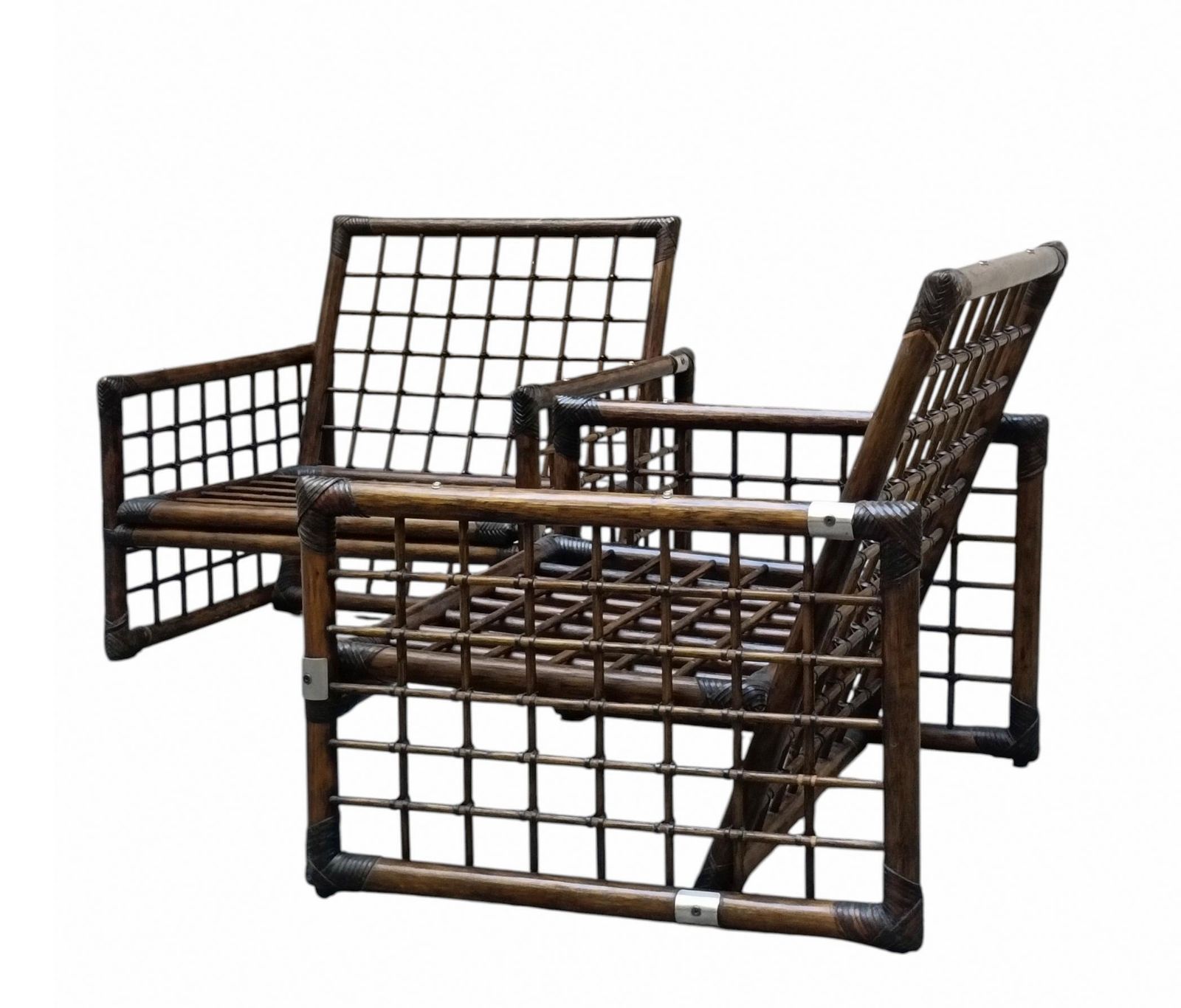 Afra & Tobia Scarpa Pair Of Armchairs From The Basilan Series, Italy 1970s photo Furniture