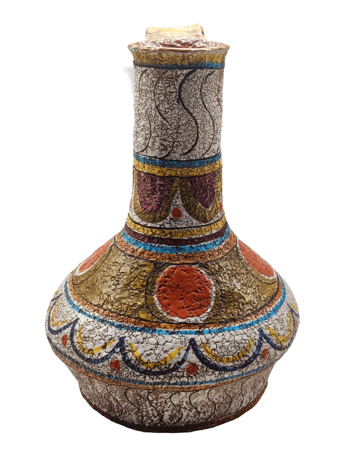 Ceramiche Artistiche Mamma Ro' Glazed Terracotta Amphora Vase, Italy 1970s photo Home Decor
