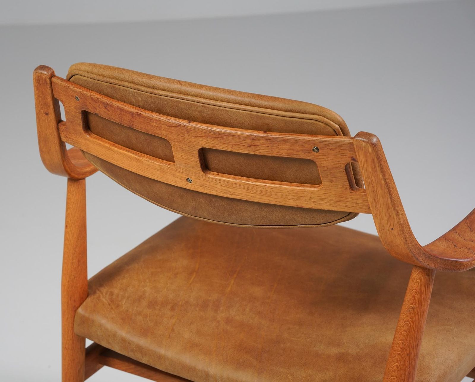 Teak And Leather Armchair, Denmark, 1960s photo buy