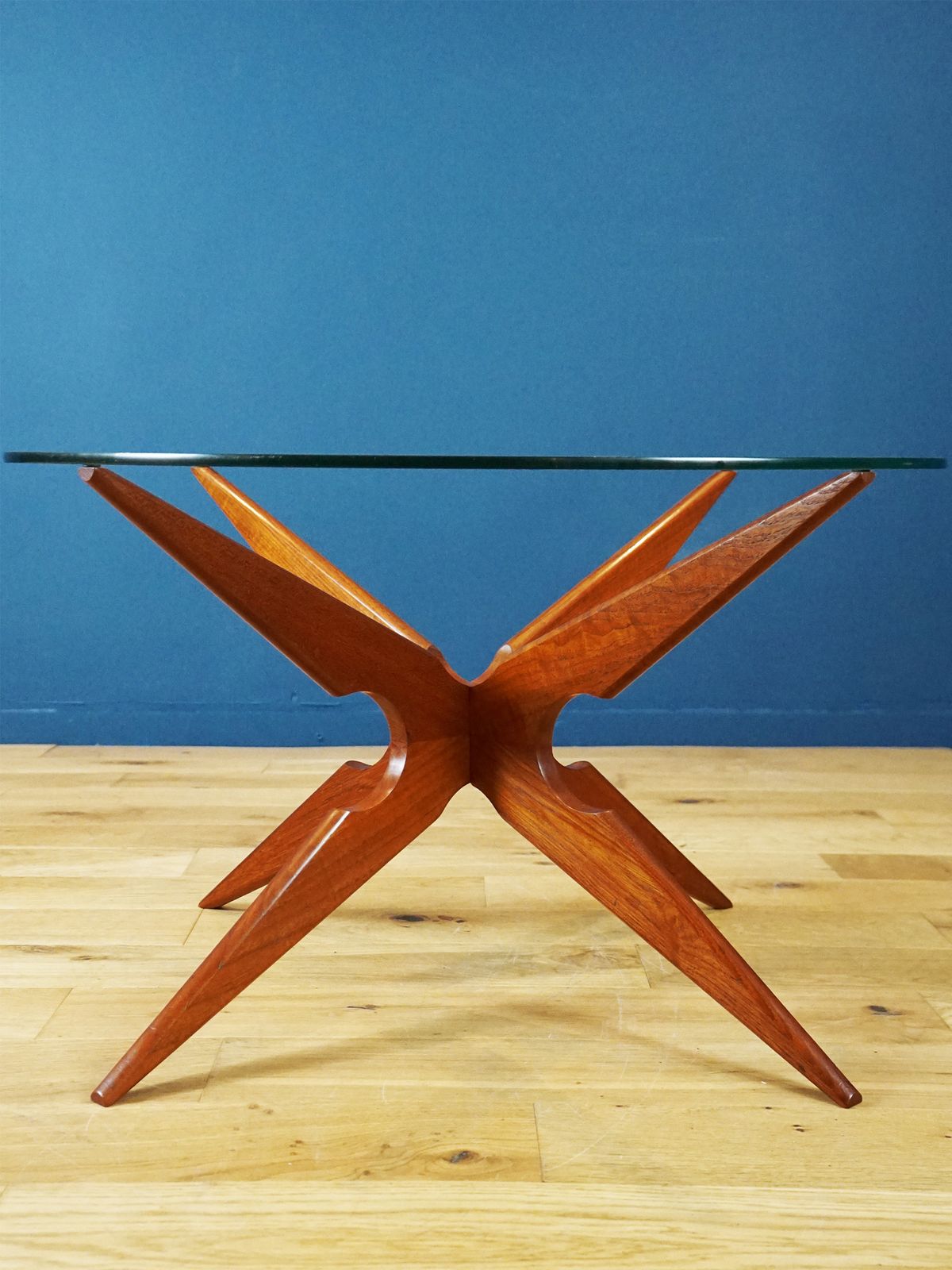Mid Century Danish Teak & Glass Coffee Table By Vladimir Kagan For Sika Møbler   Denmark 1960s