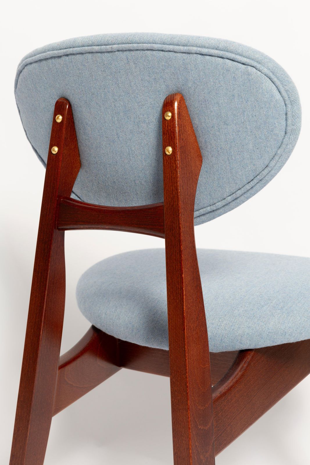 Mid Century Blue Mushroom Chair, Type 200/128, By J. Kedziorek, Europe, 1960s photo vinterior