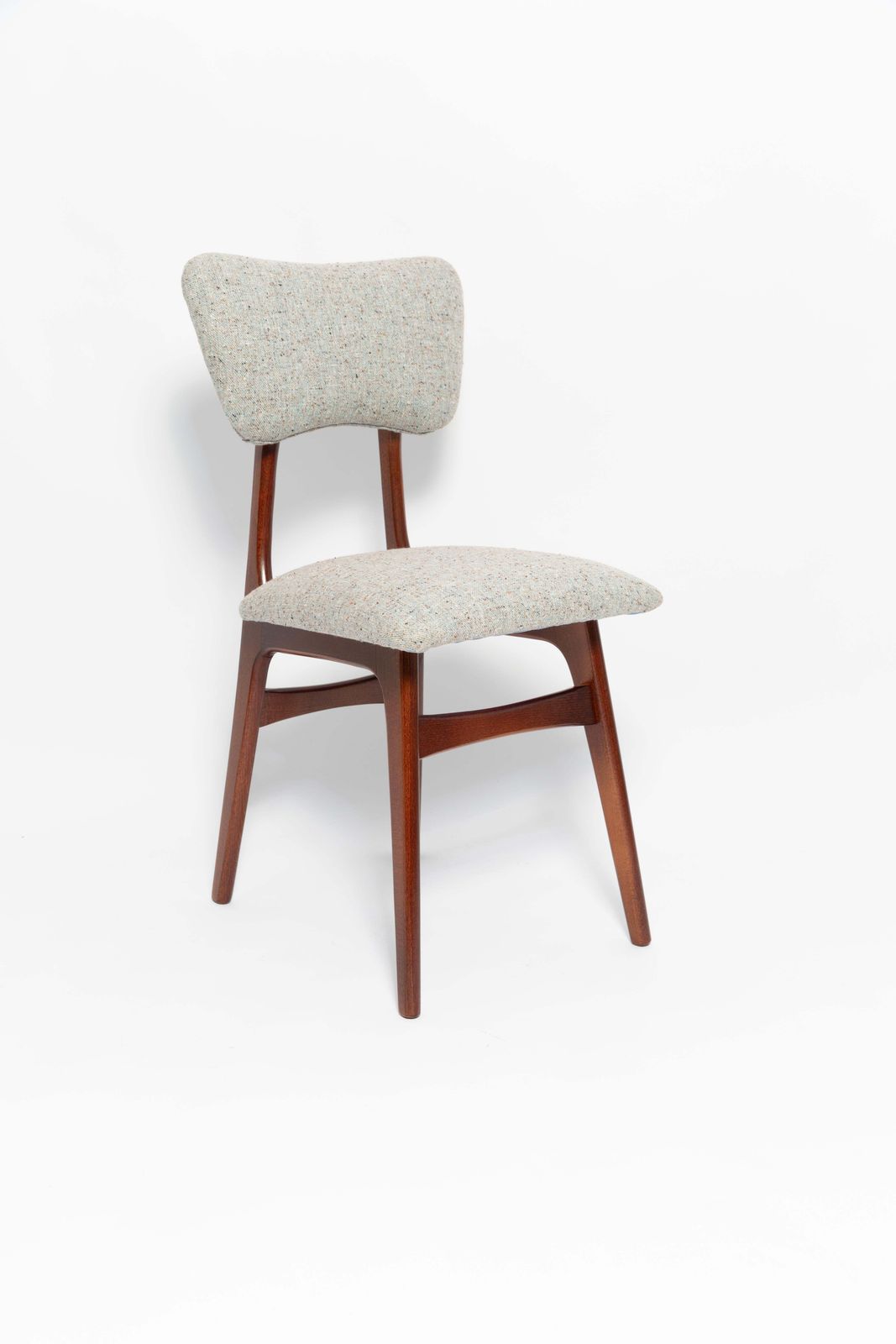 Set Of Ten Mid Century Butterfly Chairs, Blue Gray Wool, Europe, 1960s photo for sale