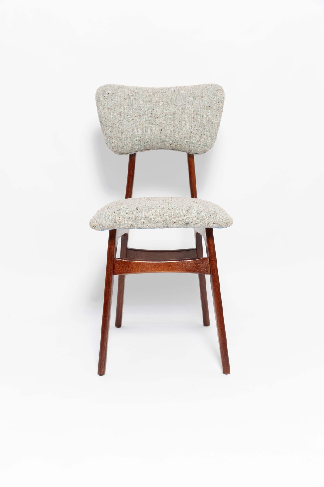 Set Of Ten Mid Century Butterfly Chairs, Blue Gray Wool, Europe, 1960s photo vintage
