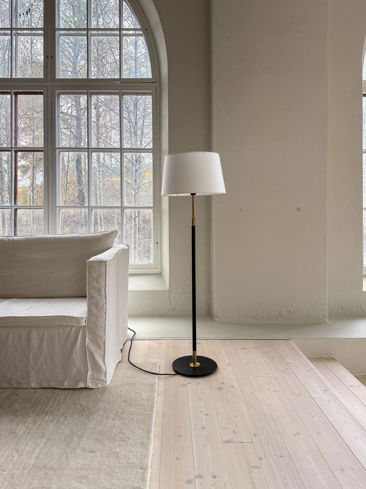 Midcentury Modern Floor Lamp Aage Petersen, For Le Klint, Denmark, 1970s photo furniture