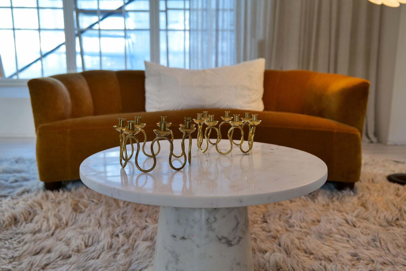 Art Deco Candlesticks In Brass By Lars Holmström In Arvika, Sweden photo for sale