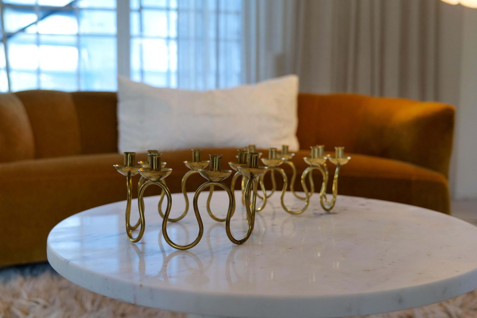 Art Deco Candlesticks In Brass By Lars Holmström In Arvika, Sweden photo Home Decor