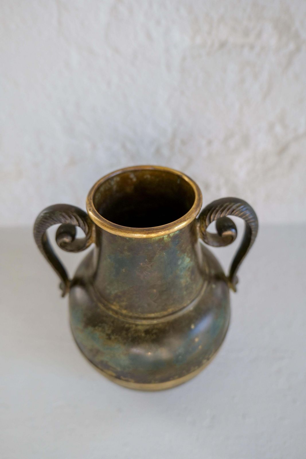 photo furniture Art Deco Vase In Bronze And Brass By Svm Handarbete, Sweden 1940s