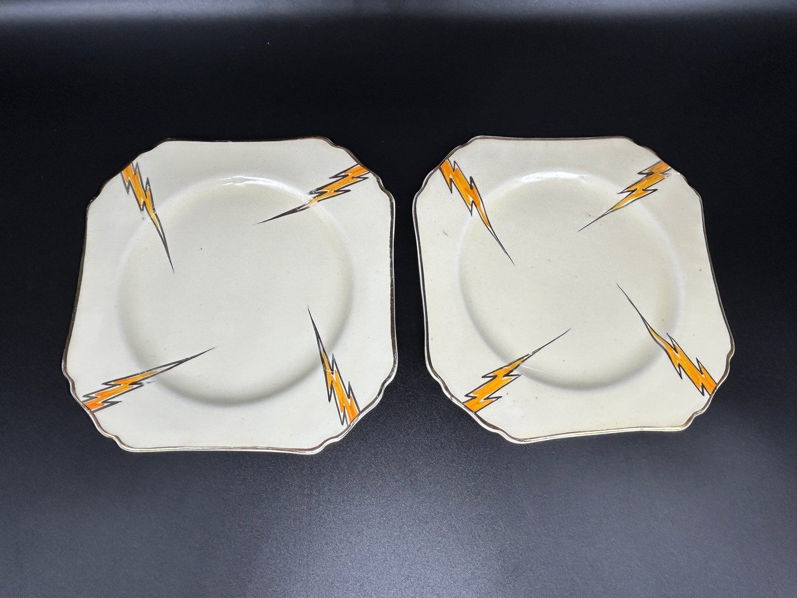 Art Deco Plates By Hugh Longport For Konny Kraft, 1920s, Set Of 12 photo vinterior
