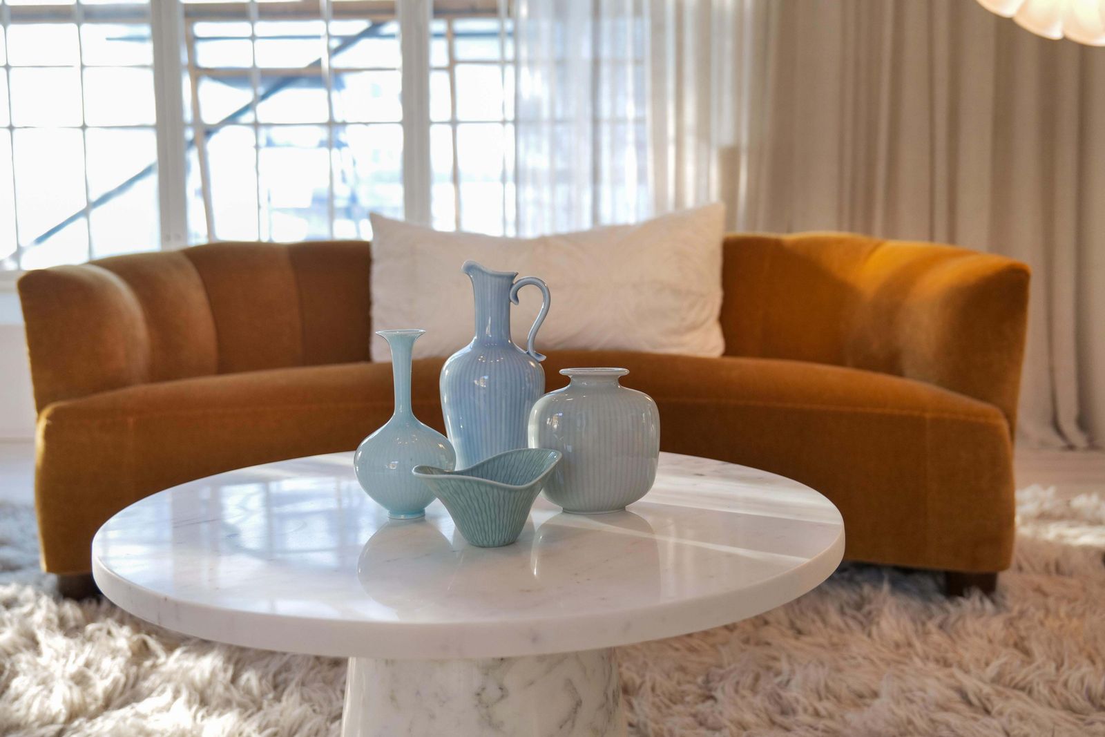 Midcentury Modern Set Of 4 Ceramic Vases Rörstrand Gunnar Nylund, Sweden, 1950s photo for sale