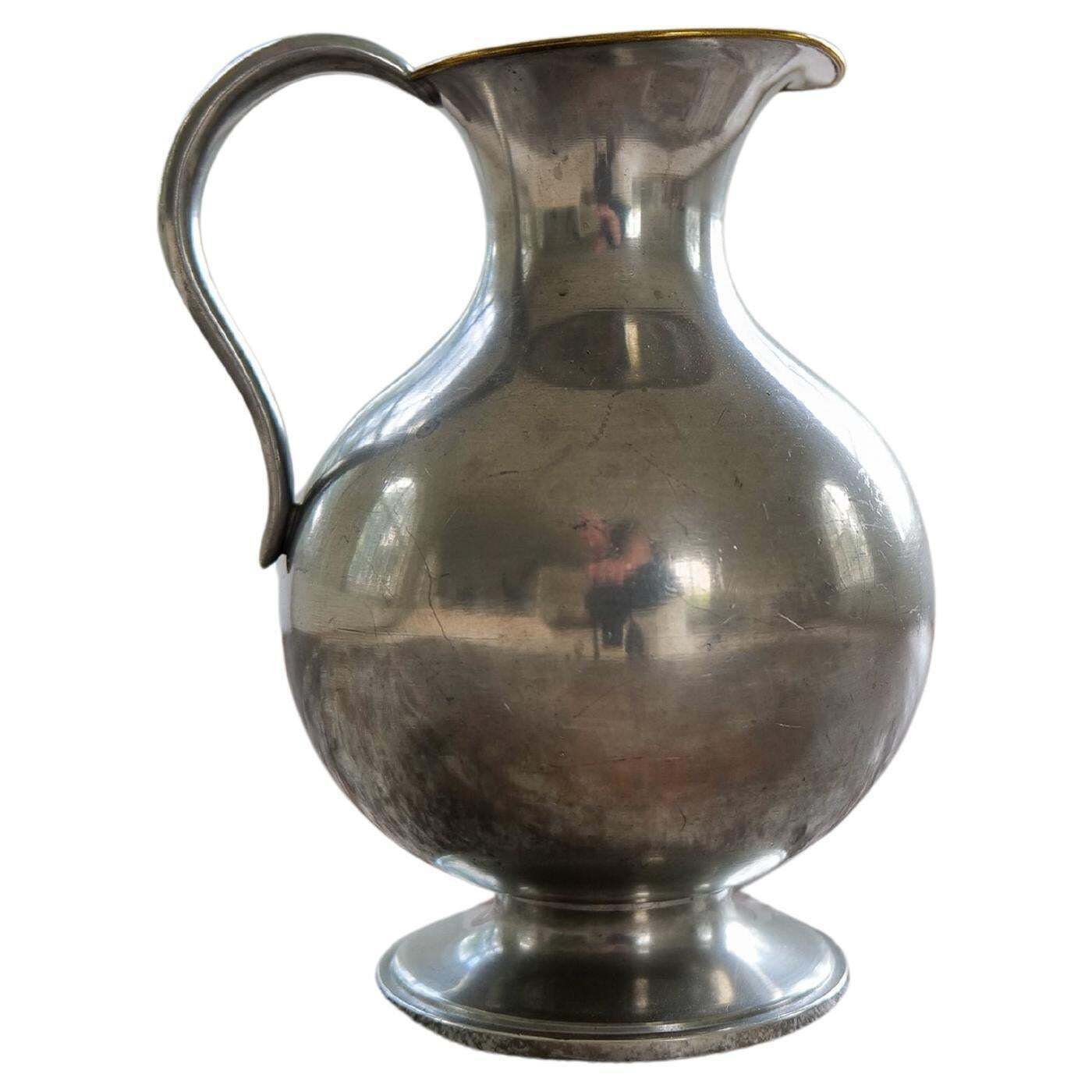 Art Deco Sculptural Vase / Decanter In Pewter Sweden Gab 1930s