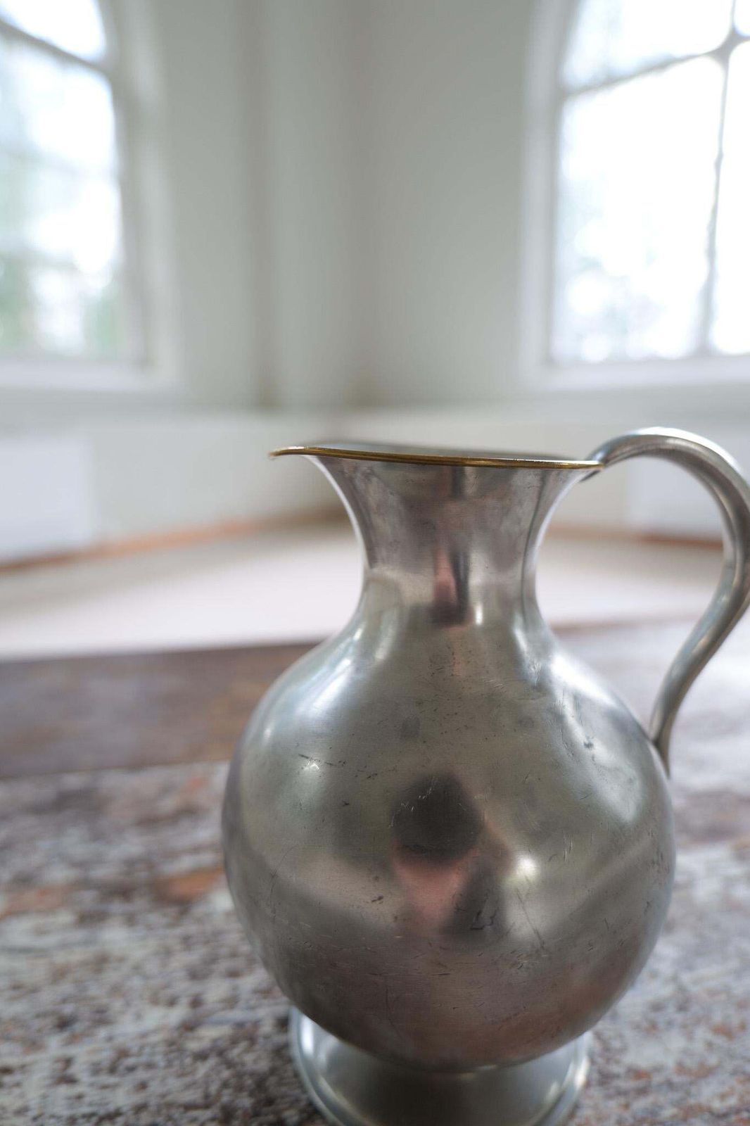 photo for sale Art Deco Sculptural Vase / Decanter In Pewter Sweden Gab 1930s