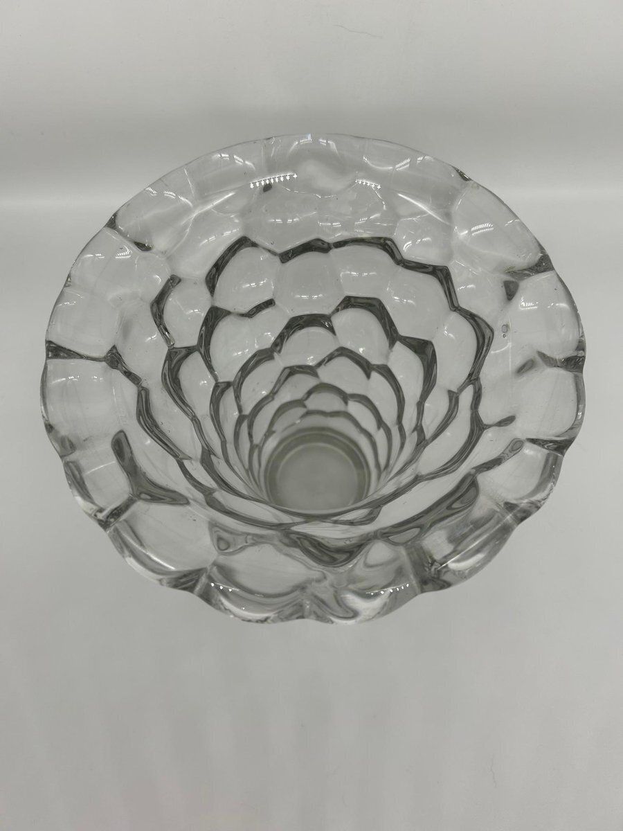 Vintage Crystal Vase By Pierre D'avesn, 1950s photo vinterior
