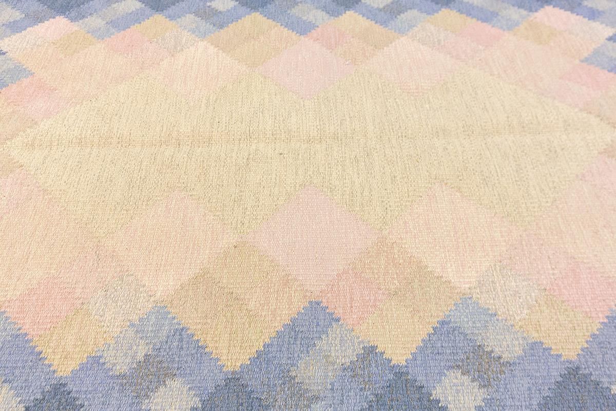 Swedish Rug Flat Weave Signed Piece photo furniture