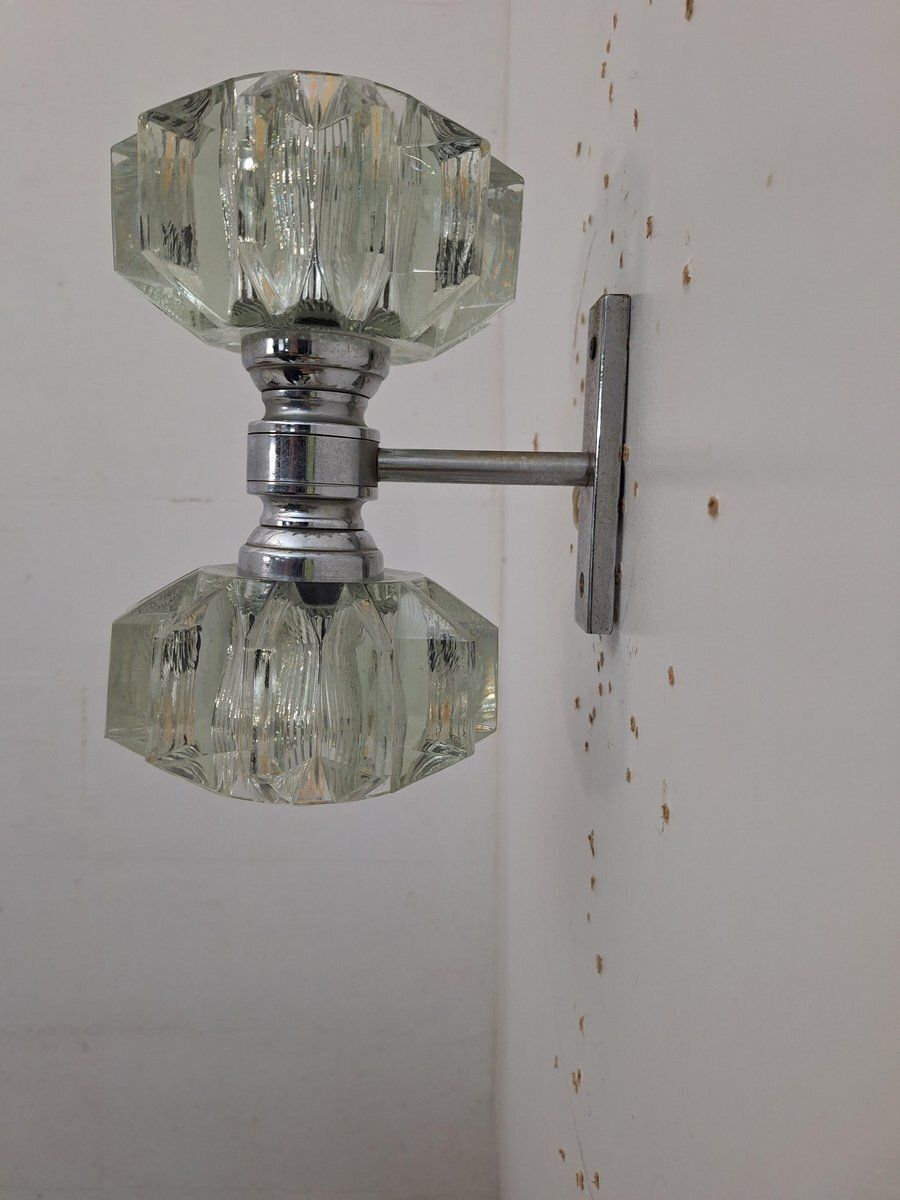 Murano Glass And Brass N.2 Wall Lamps, Italy, 1930s, Set Of 2 photo buy