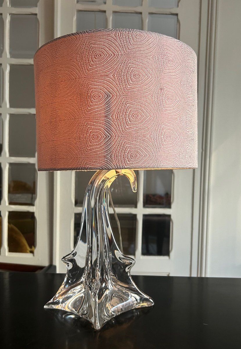 Vintage Crystal Table Lamp, 1950s photo for sale