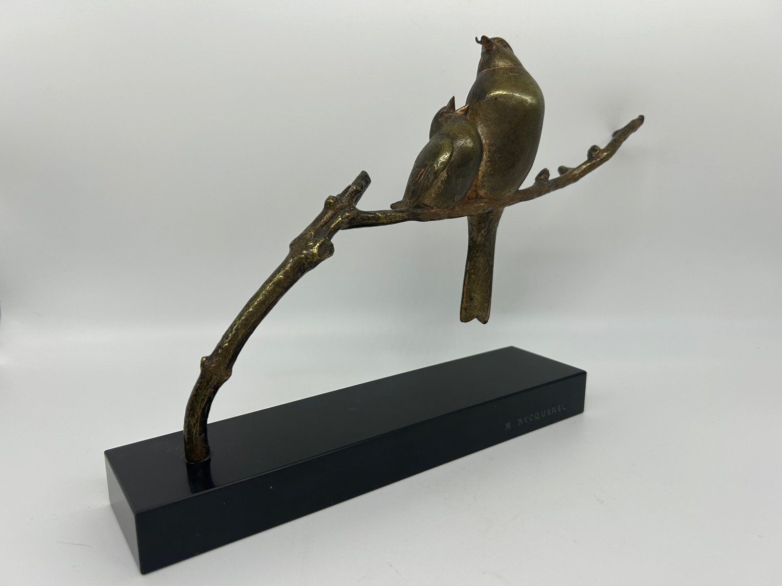 André Vincent Becquerel, Animal Sculpture, 1920s 1940s, Bronze On Marble Base photo vintage