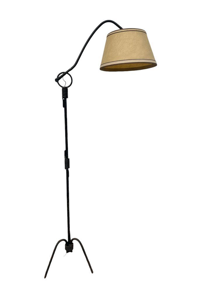Wrought Iron Floor Lamp Jean Royère By Jean Royère, 1940s photo for sale