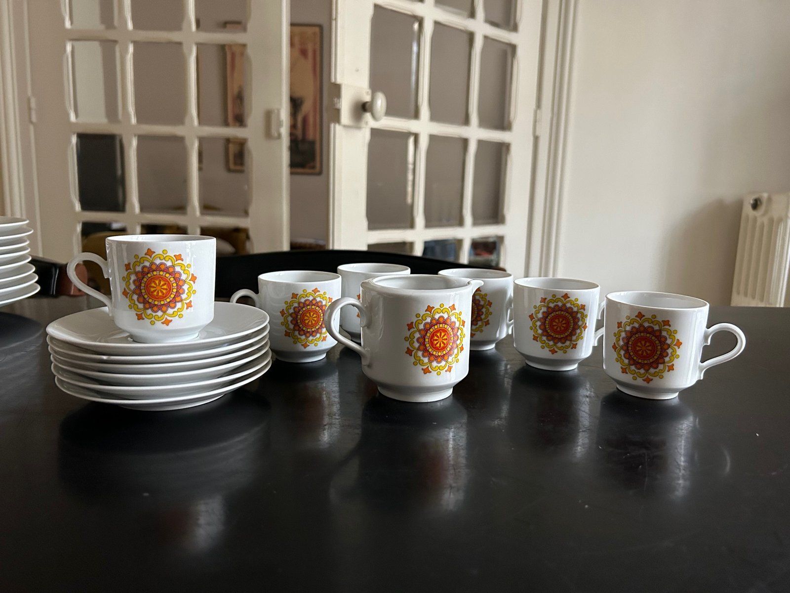 Porcelain Cups With Milk Jug From Winterling, 1970, Set Of 7 photo Home Decor
