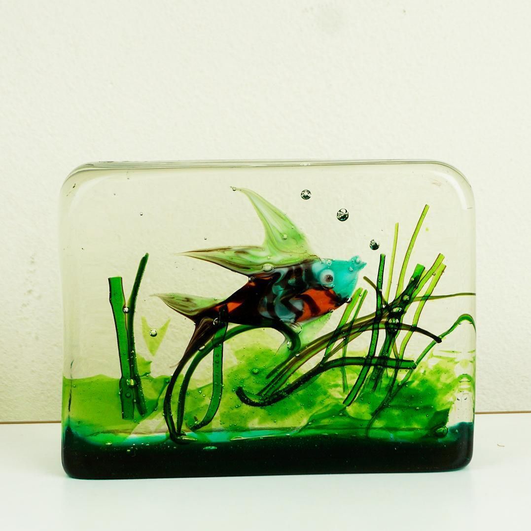Murano Glass Aquarium By Riccardo Licata For Gino Cenedese, Italy 1960s photo vintage