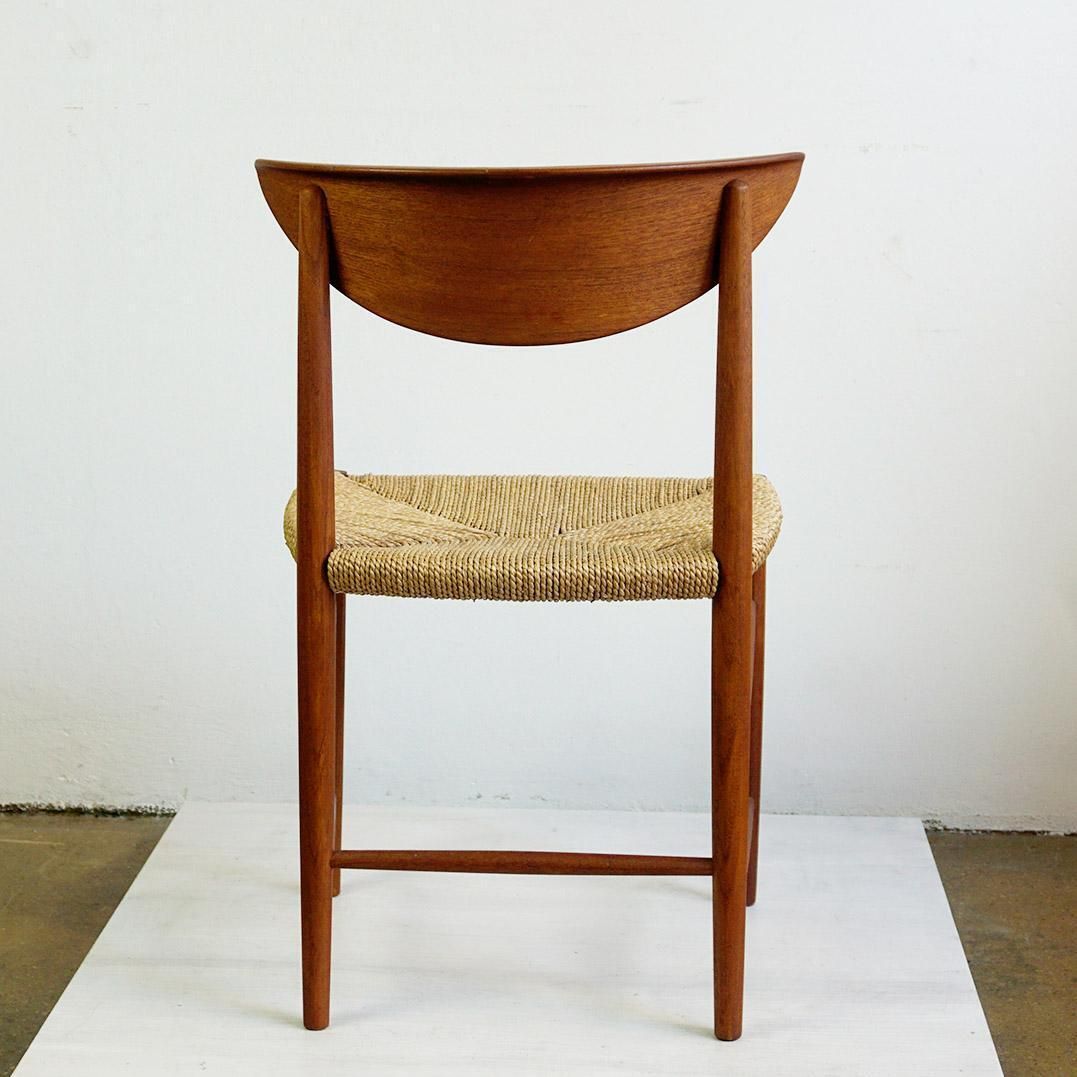 Scandinavian Teak And Cane Dining Chair By Peter Hvidt For Soborg, Denmark photo vinterior