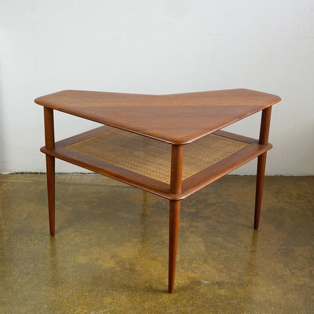 photo for sale Scandinavian Modern Teak Side Table Minerva By Peter Hvidt For Soborg Mobler