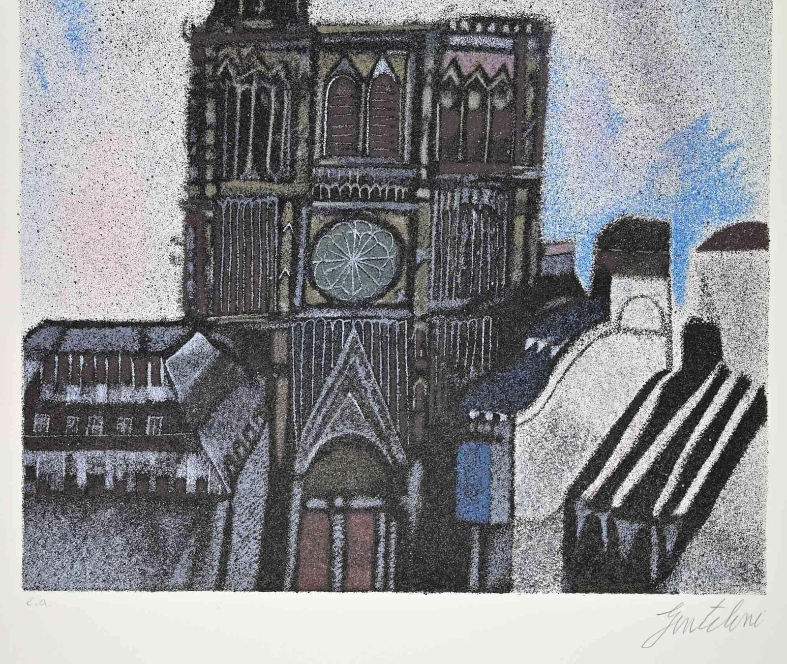 Franco Gentilinicathedral   Screen Print By Franco Gentilini   1970s1970s photo furniture