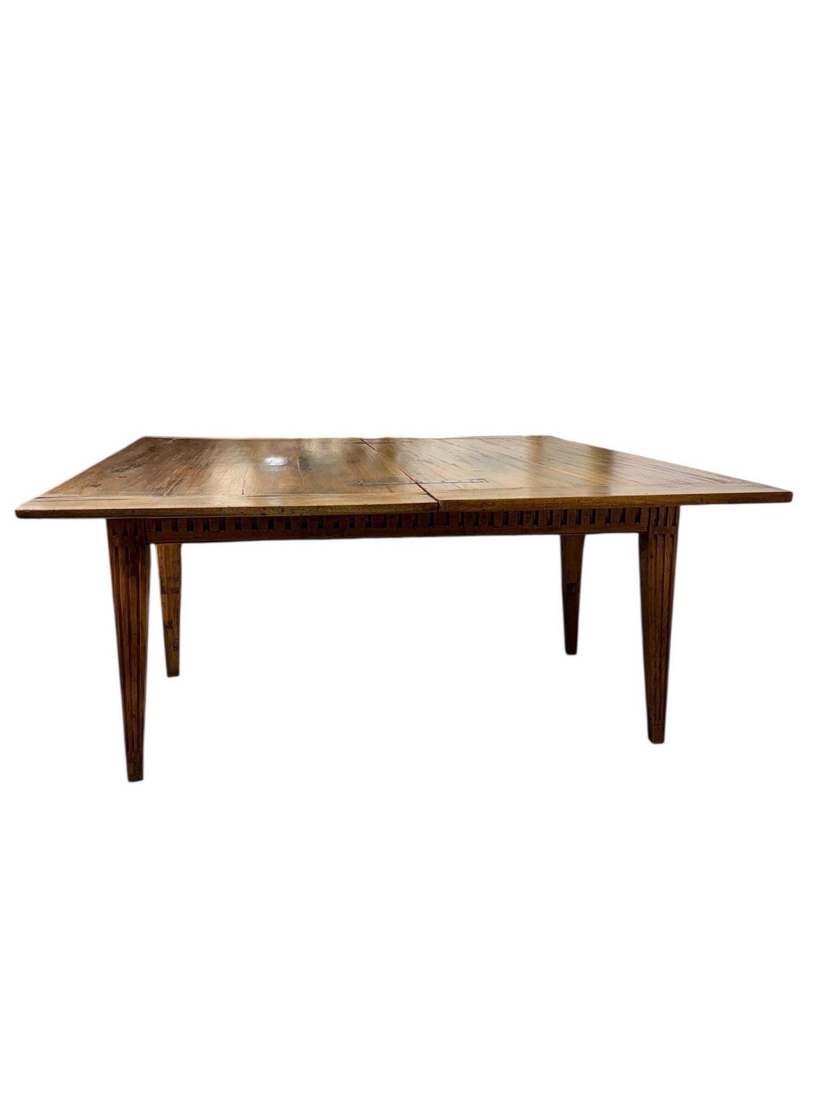 photo for sale 18th Century Louis XVI Walnut Table With Fluted Carvings