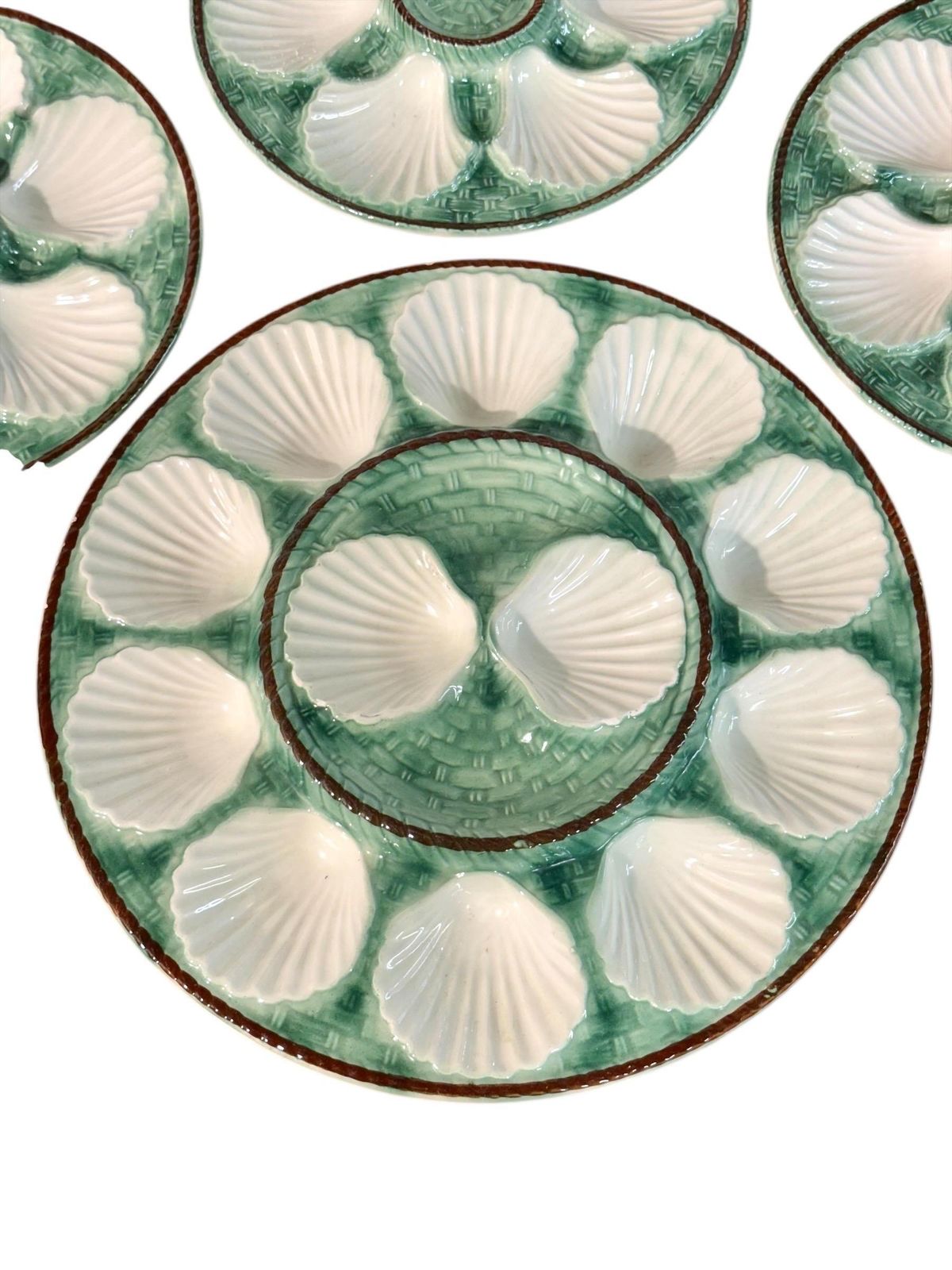 Majolica Oyster Plate Set In The Longchamp Style photo buy