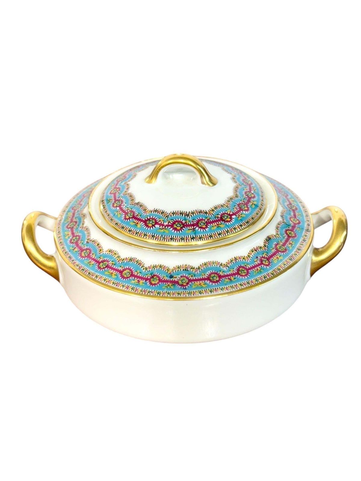 photo for sale Haviland Limoges Tea Set With 24k Gold & Orientalist Frieze, C.1900