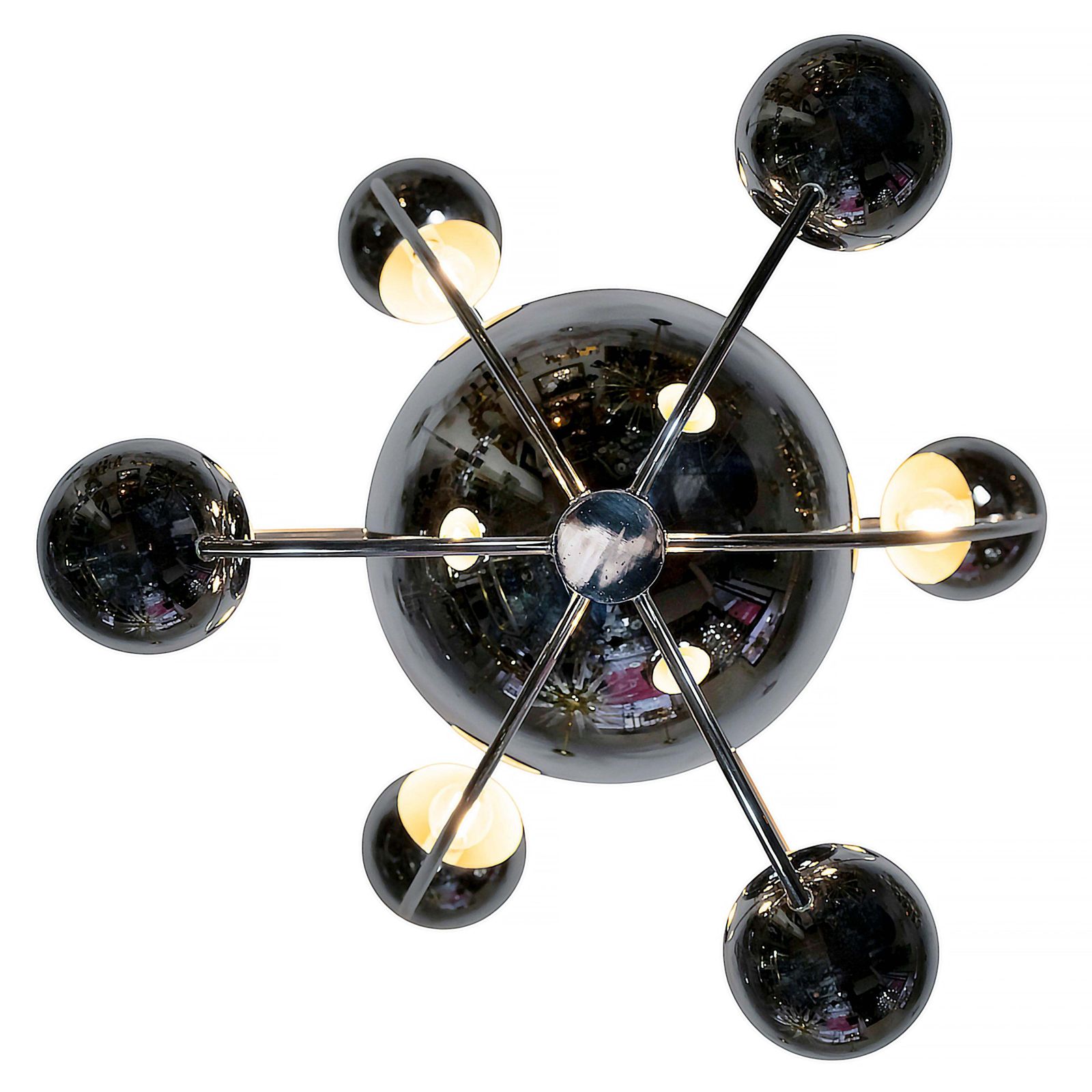 Mid Century Space Age Italian Reggiani Chrome Chandelier, Circa 1960 photo 2563.0