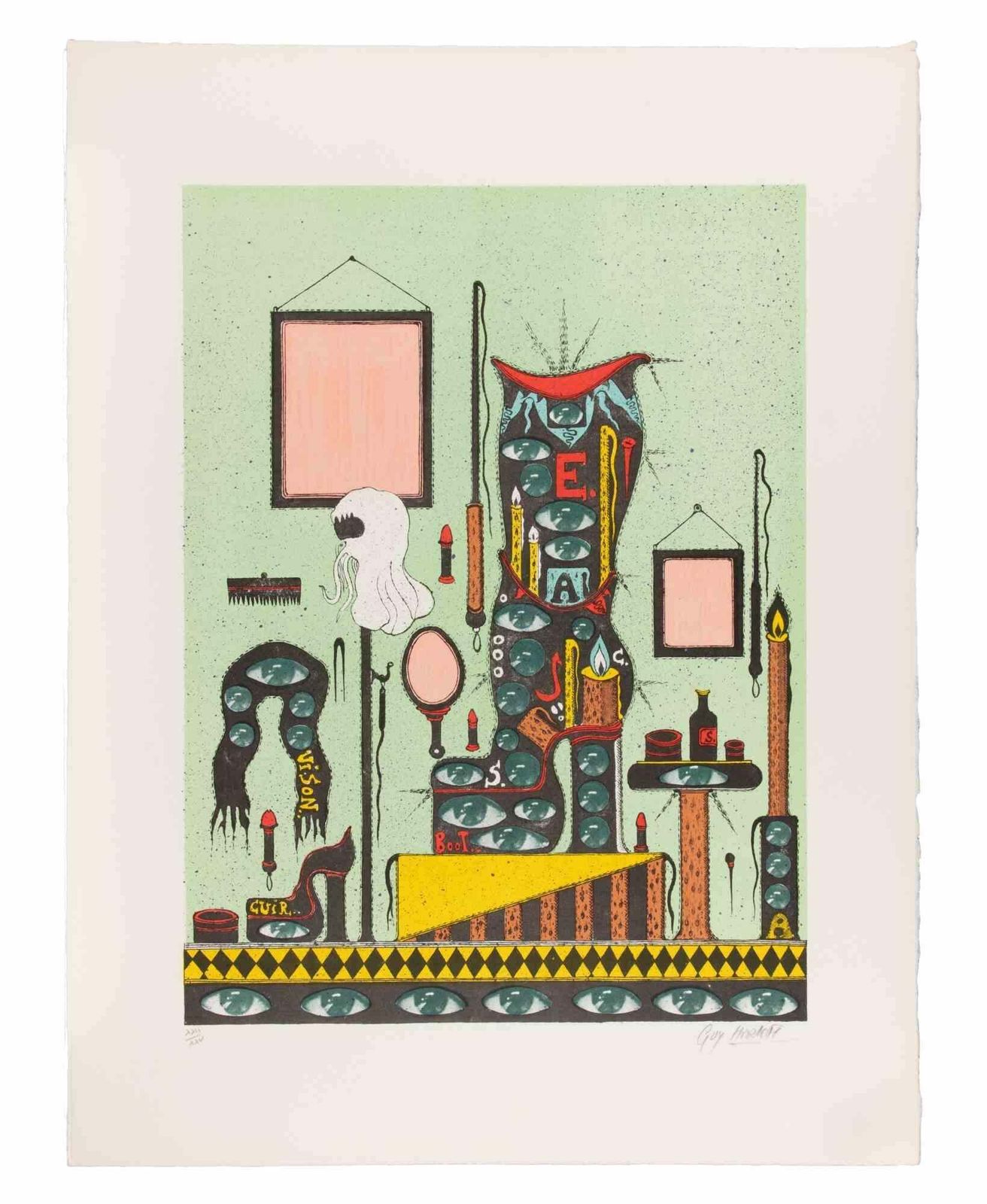 Guy Harloffuntitled (“Vision”)   Screenprint By Guy Harloff   1970s1970s