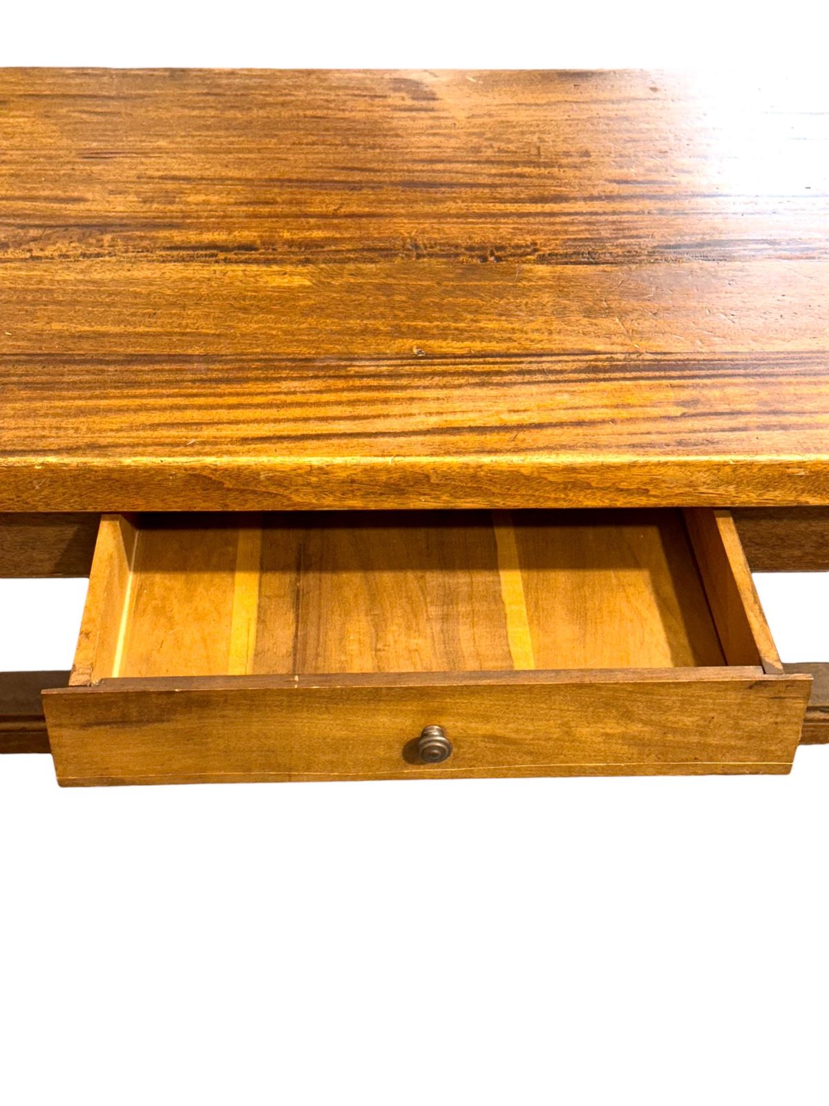 Large 19th Century French Oak Farmhouse Table With Drawer photo furniture