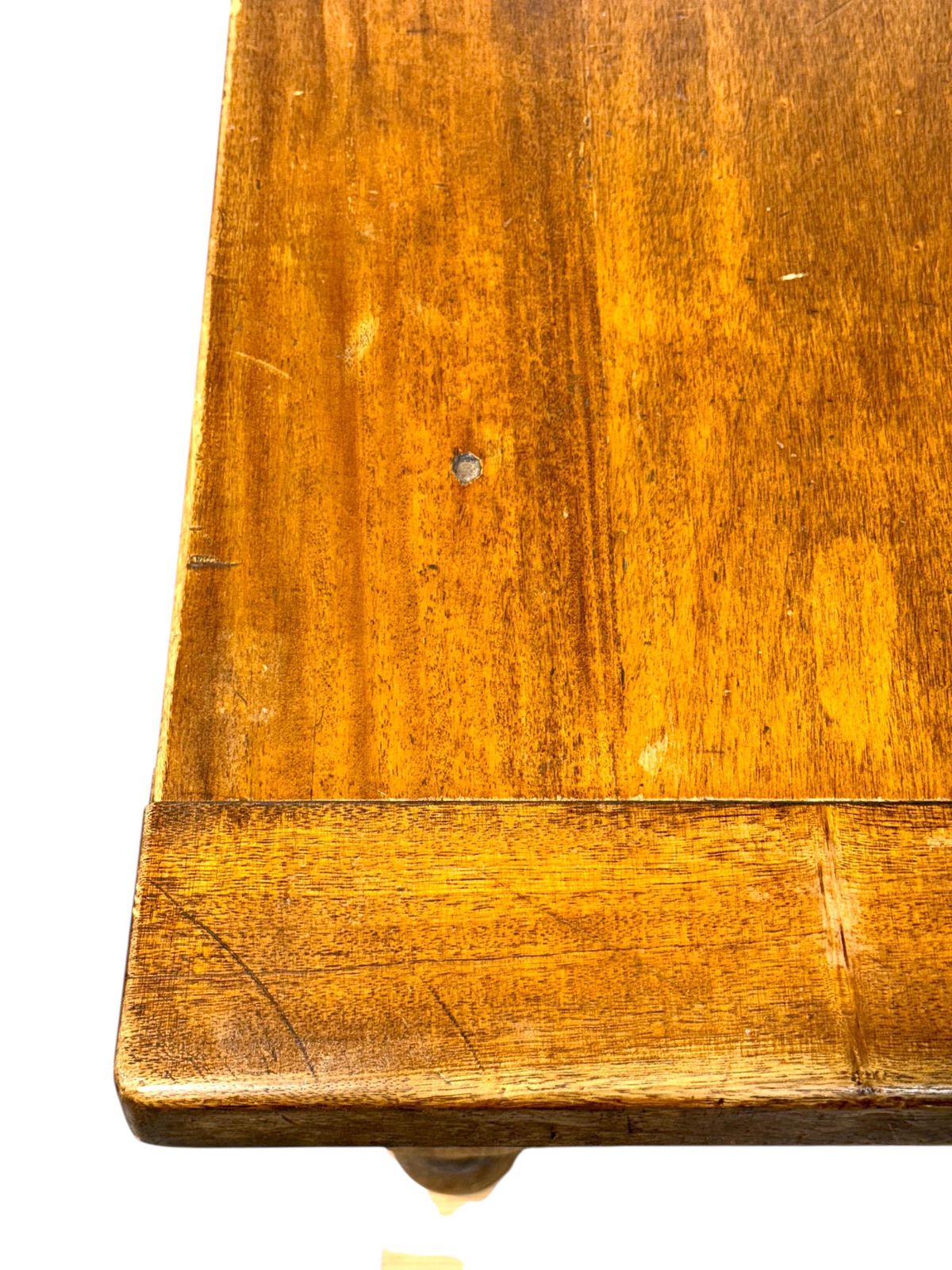 Large 19th Century French Oak Farmhouse Table With Drawer photo vintage