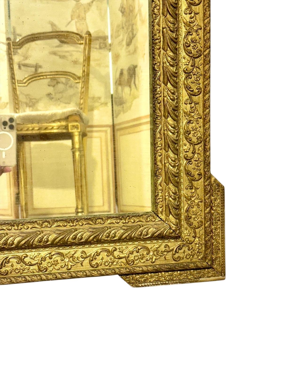 Home Decor 19th Century Louis XVI Style Giltwood Mirror photo