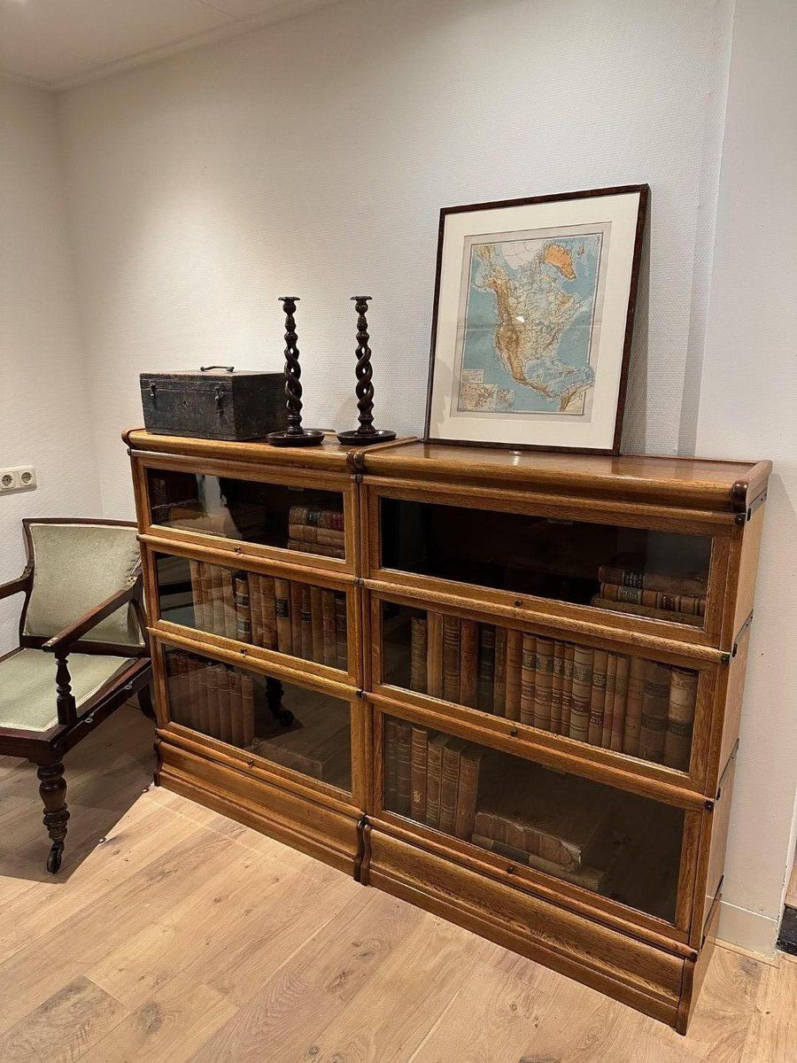 Vintage Bookcase From Globe Wernicke, Set Of 6