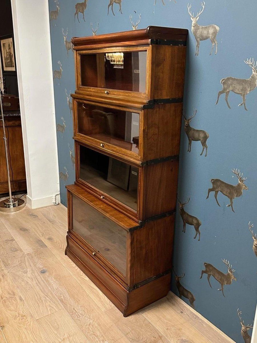 photo vinterior Antique Bookcases From Globe Wernicke, Set Of 4
