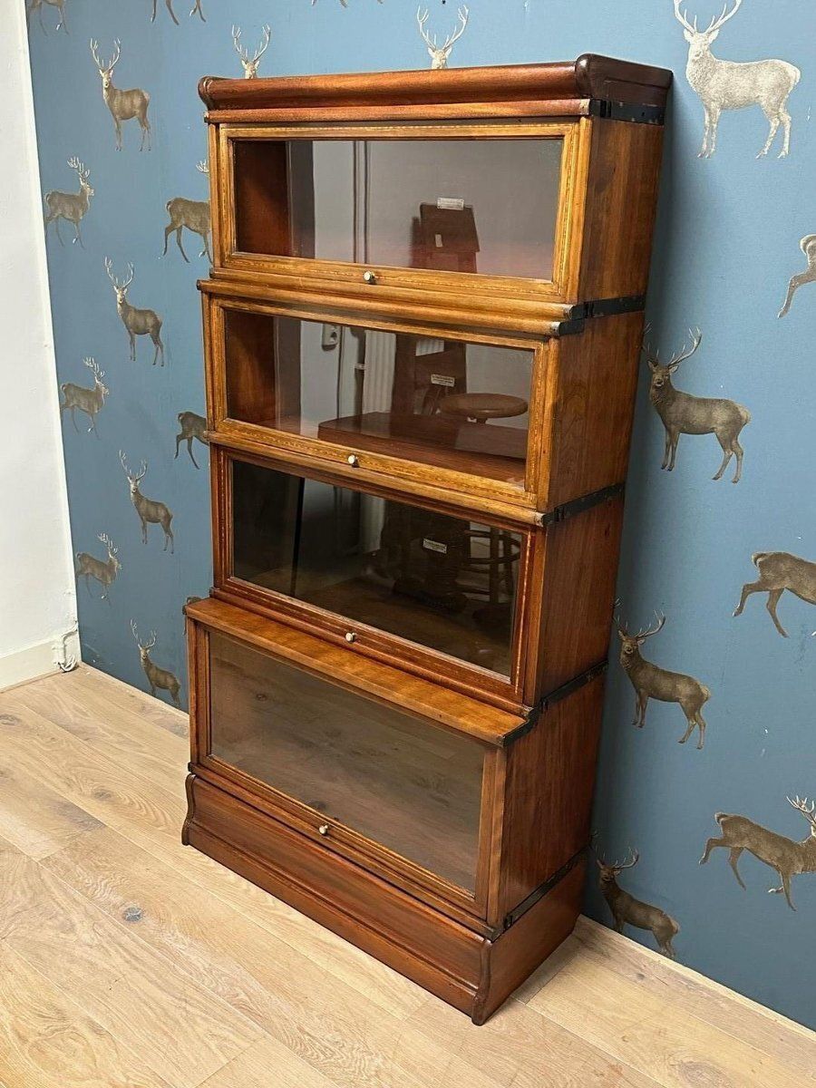 photo buy Antique Bookcases From Globe Wernicke, Set Of 4