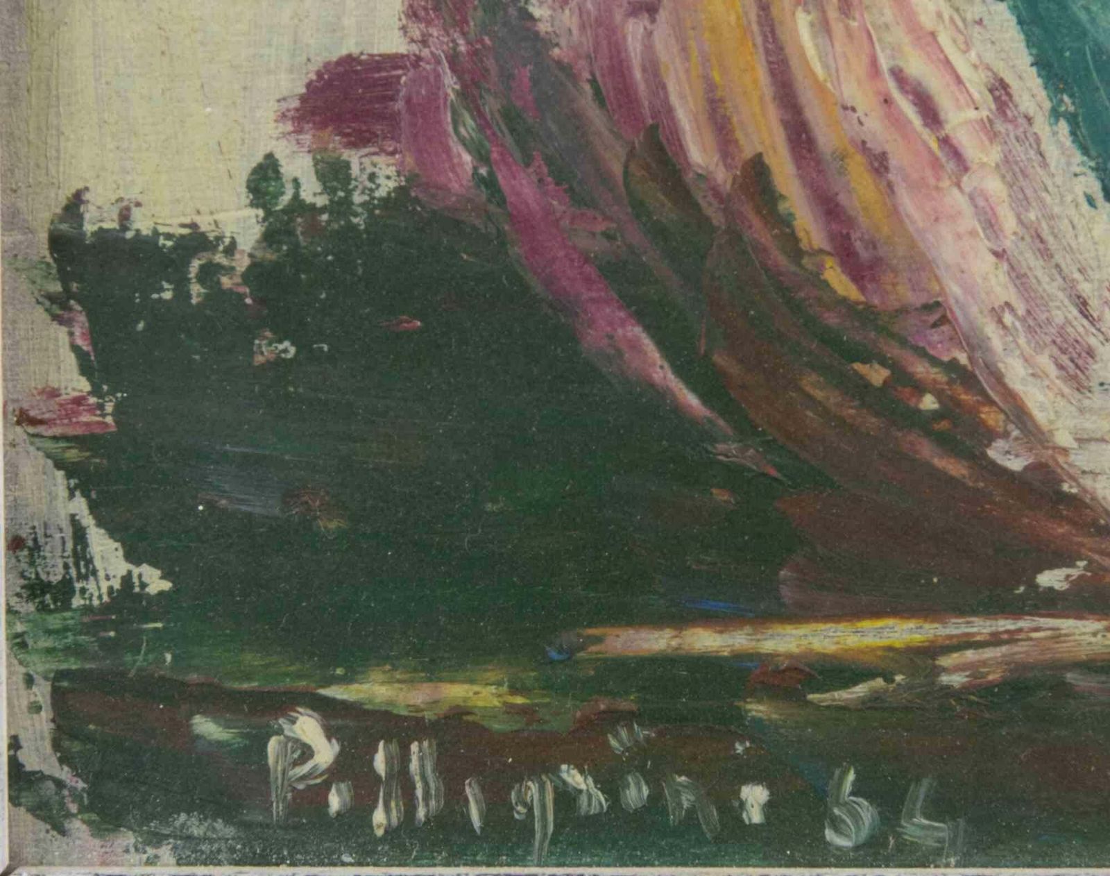 Sirio Pellegrinivase Of Flowers   Paint By Sirio Pellegrini   19641964 photo for sale